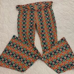 Earthbound Trading Company Boho Bellbottom Palazzo Pants S